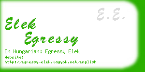 elek egressy business card